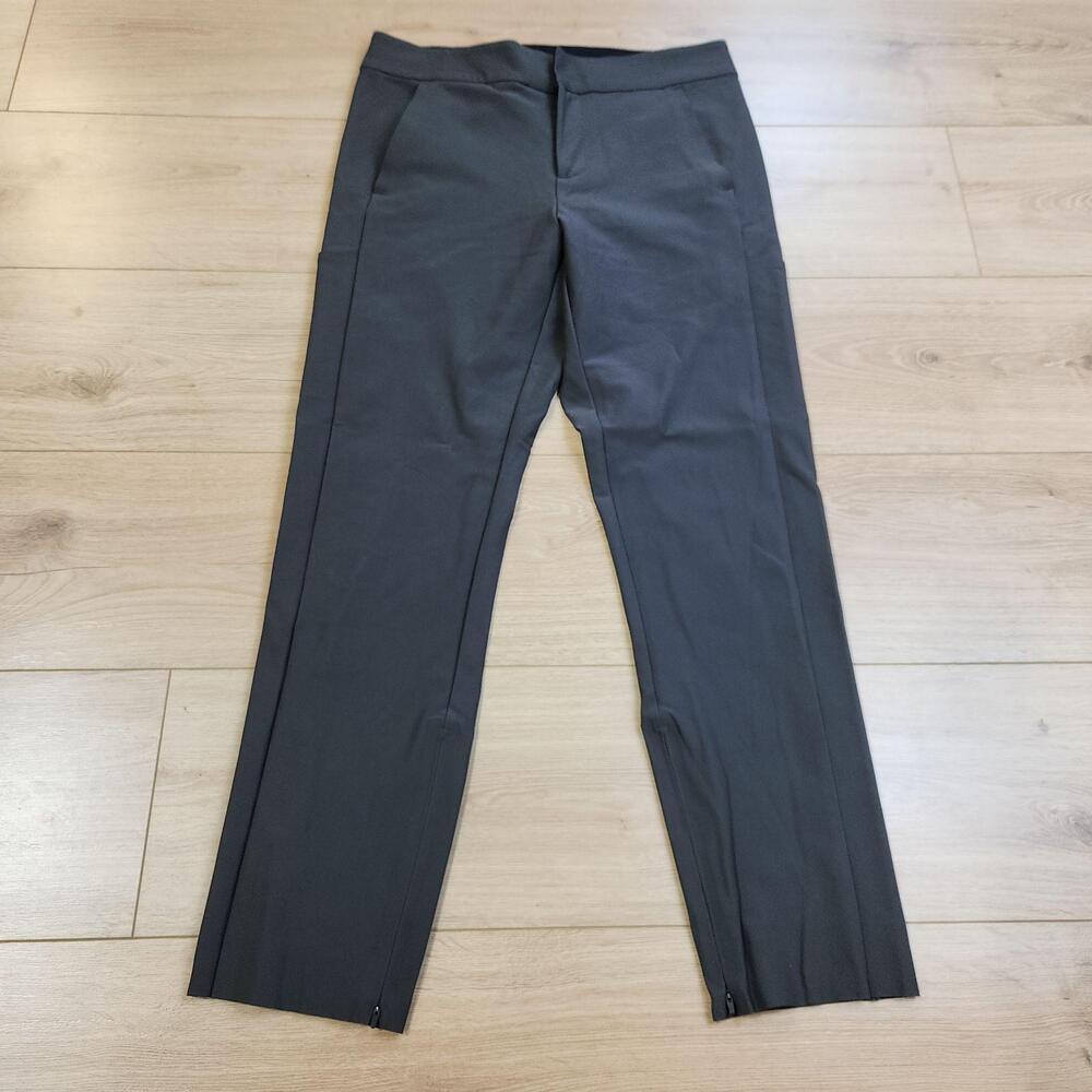 Athleta Stellar Trouser Pants Womens 10 Gray Tapered Pull On Stretch Pockets